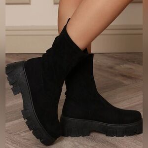 Fashion Nova Black Ankle Booties